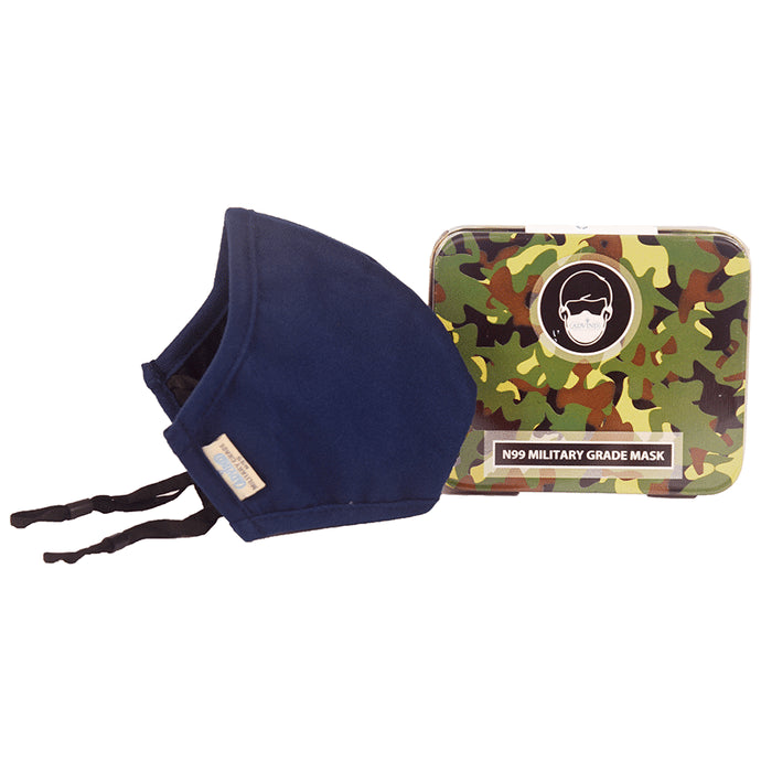 Advind Healthcare Military Grade N99 Mask without Valve Medium Blue - Classic Derma