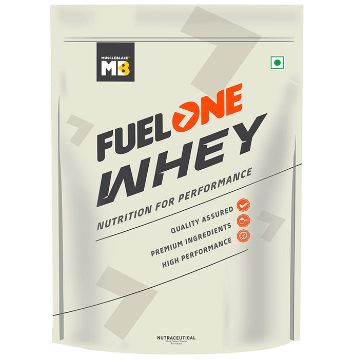 MuscleBlaze Fuel One | With Whey Protein, 5.29 BCAA, 4.2g Glutamic Acid | Powder For Performance | Flavour Unflavoured - Classic Derma