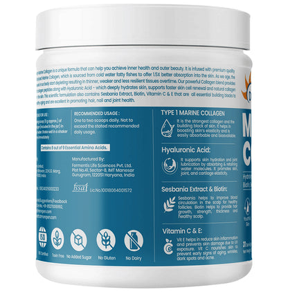 Dr. Morepen Marine Skin Protein with Hyaluronic Acid, Vitamin C & Biotin | Chocolate