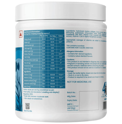 Dr. Morepen Marine Skin Protein with Hyaluronic Acid, Vitamin C & Biotin | Chocolate