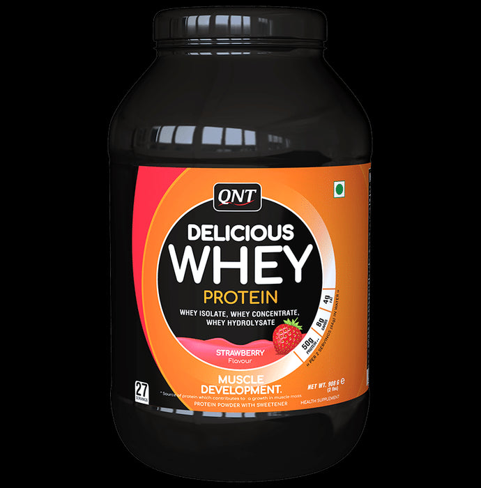 QNT Delicious Whey Protein Powder Strawberry - Classic Derma