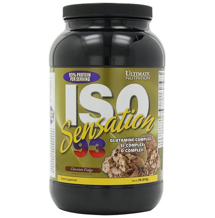 Ultimate Nutrition ISO Sensation 93 Whey Isolate Protein | Flavour Chocolate Fudge Powder - Classic Derma