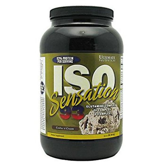Ultimate Nutrition ISO Sensation 93 Whey Isolate Protein | Flavour Cookies & Cream Powder - Classic Derma
