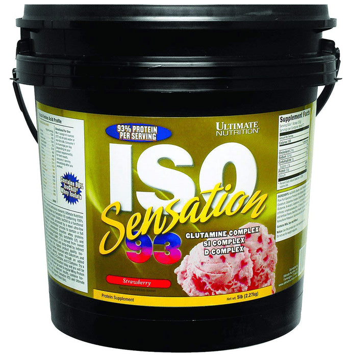 Ultimate Nutrition ISO Sensation 93 Whey Isolate Protein | Flavour Strawberry Powder - Classic Derma