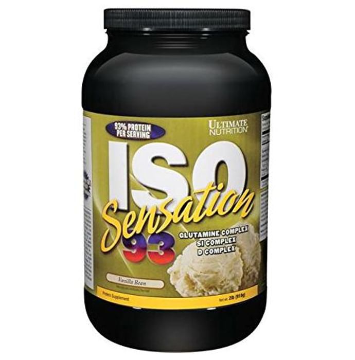 Ultimate Nutrition ISO Sensation 93 Whey Isolate Protein | Flavour Vanilla Bean Powder - Classic Derma