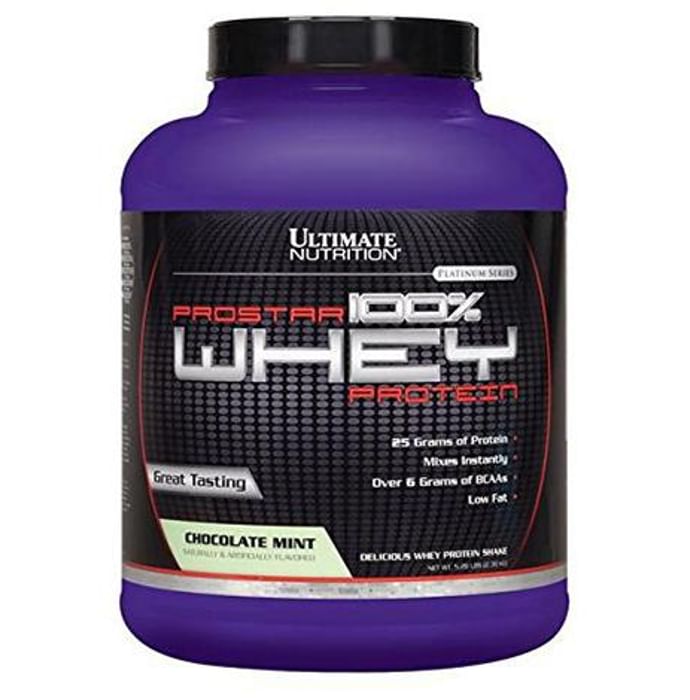 Ultimate Nutrition Prostar 100% Whey Protein for Muscle Recovery | Flavour Chocolate Mint Powder - Classic Derma