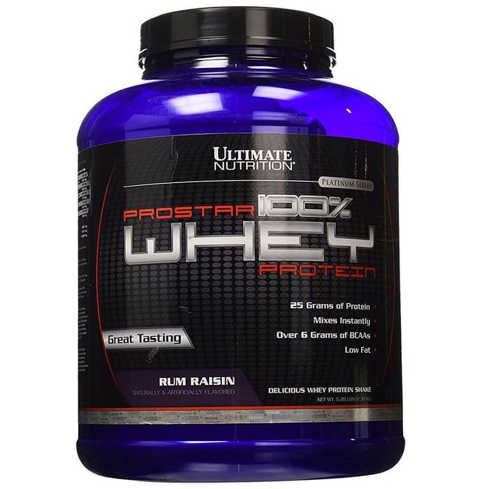 Ultimate Nutrition Prostar 100% Whey Protein for Muscle Recovery | Flavour Rum Raisin Powder - Classic Derma