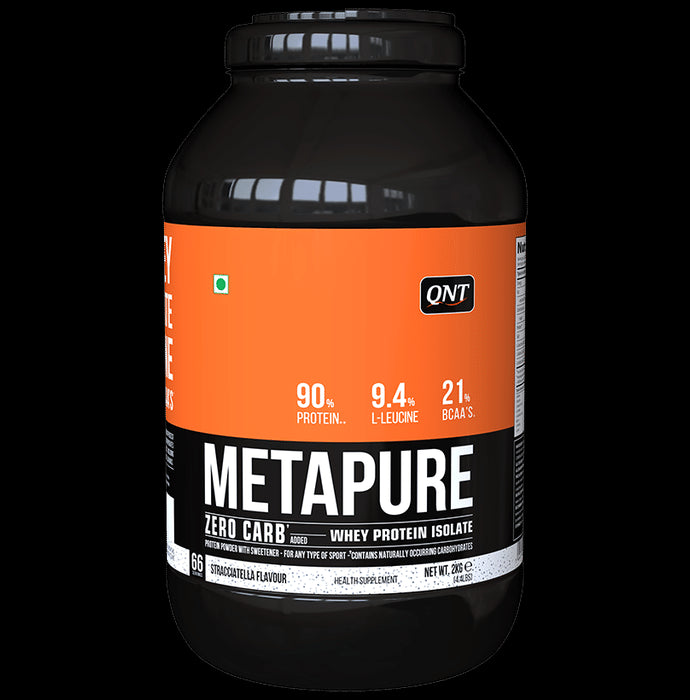 QNT Metapure Zero Carb 100% Whey Protein Isolate Powder Stracciatella - Classic Derma