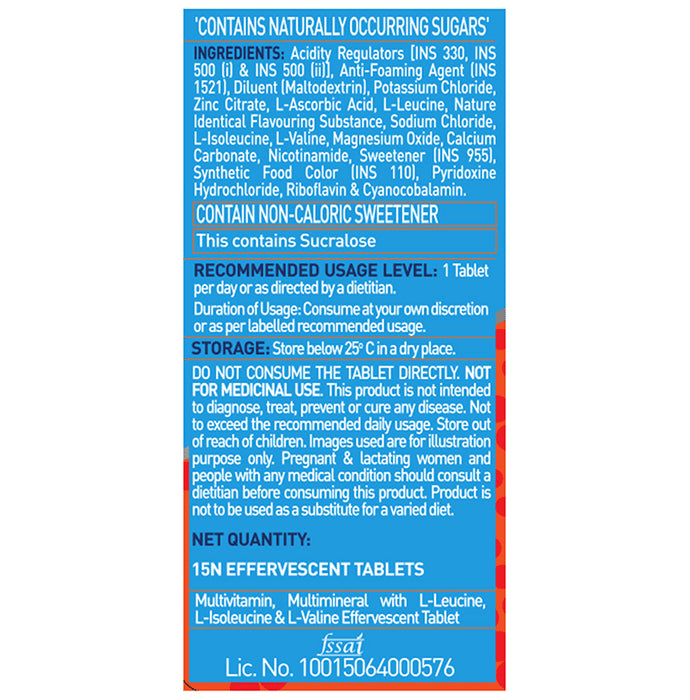 Muscleblaze MB Fuel One Sports Hydr8 Rehydration Formula Effervescent Tablet (20 Each) with Shaker 500ml Zesty Orange