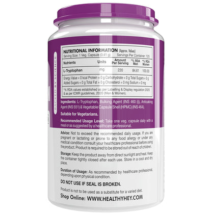 HealthyHey L-Tryptophan Vegetable Capsule