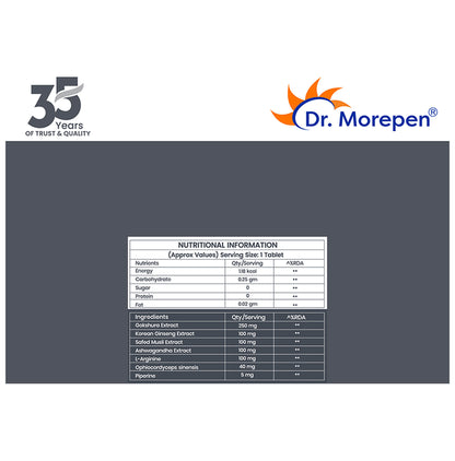 Dr. Morepen Testo Boost Tablet | For Strength, Performance & Stamina
