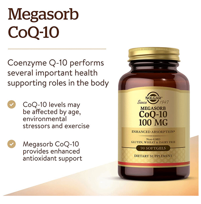 Solgar Megasorb CoQ 10 100mg Softgel Soft Gelatin Capsule