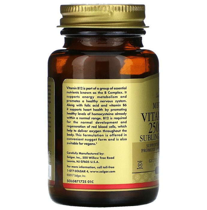 Solgar Megasorb Vitamin B12 2500mcg Sublingual Nuggets