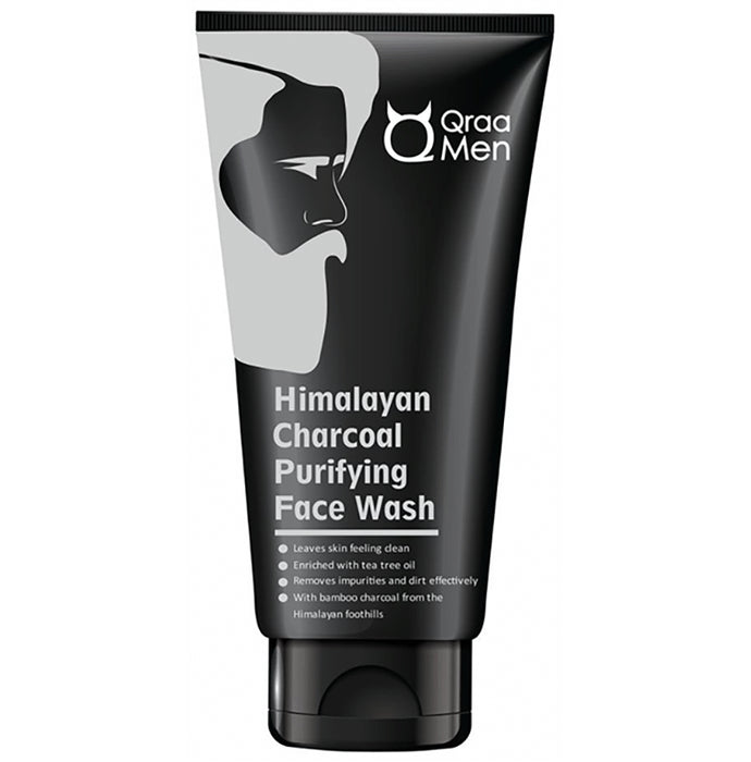 Qraa Men Himalayan Charcoal Purifying Face Wash - Classic Derma