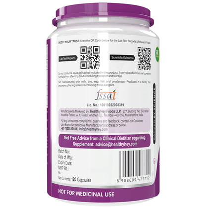 HealthyHey Nutrition Magnesium Glycinate 550mg | Veg Capsule for Muscles, Nerves & Sleep Support