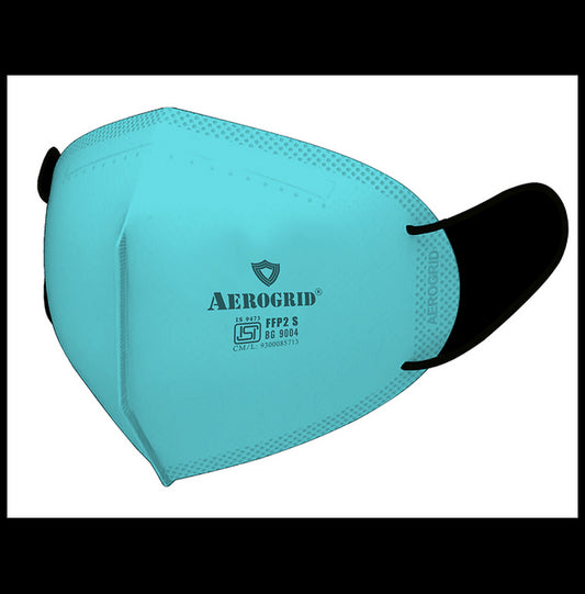 Aerogrid FFP2 Premium 6 Layer N95 Mask with Headband Converter Strip White with White Ear Loop - Classic Derma