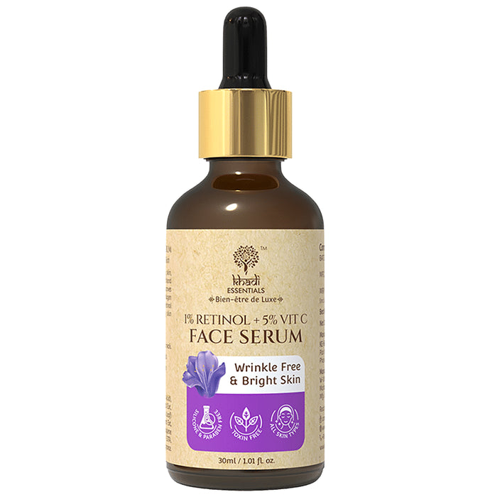Khadi Essentials 1% Retinol + 5% Vit C Face Serum - Classic Derma