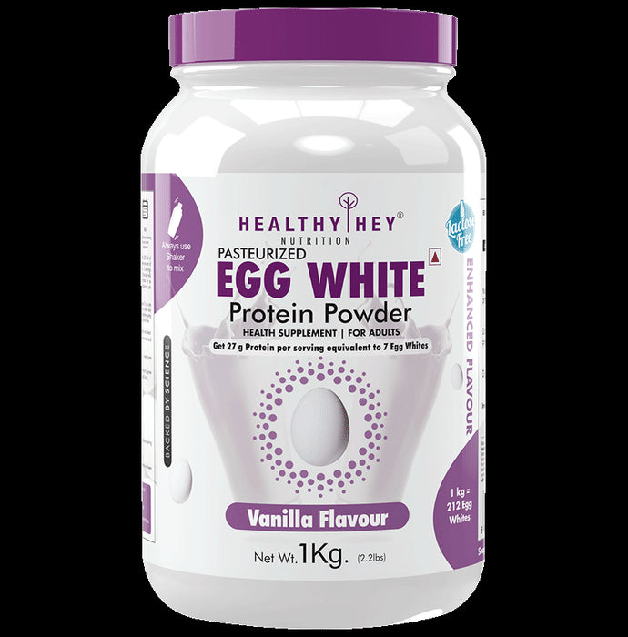 HealthyHey Nutrition Pasteurized Egg White Protein Powder Vanilla - Classic Derma