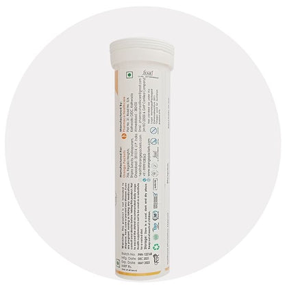 Orange Packets Natural Vitamin C & Zinc for Immunity, Detoxification, Skin & Gum Health | Flavour Orange Effervescent Tablet