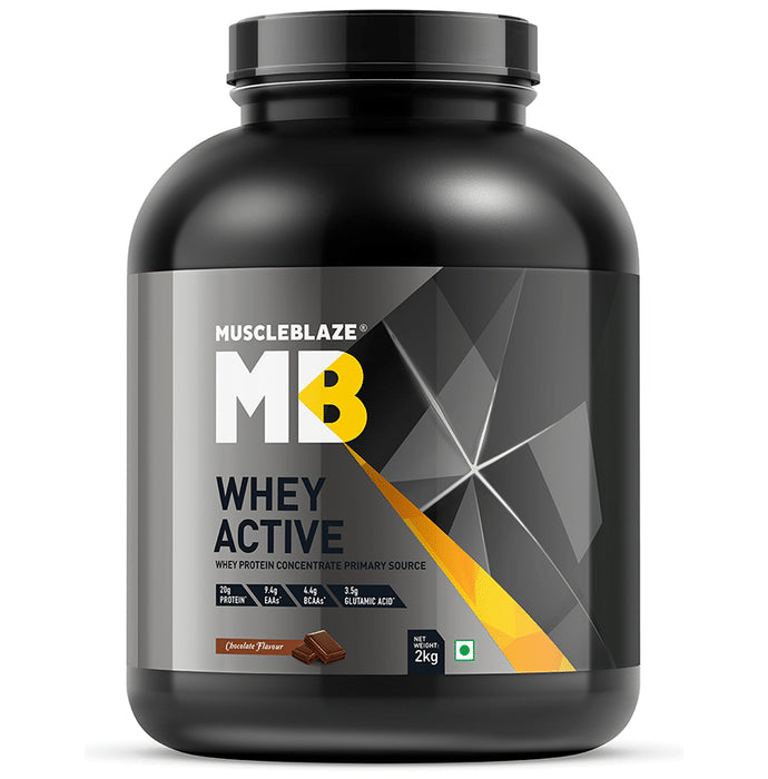 MuscleBlaze Whey Active Powder Chocolate - Classic Derma