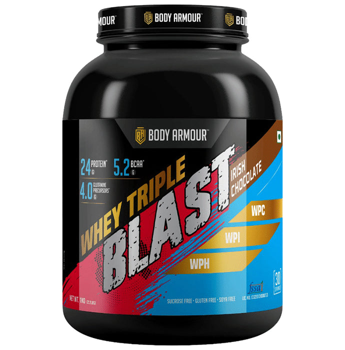 Body Armour Whey Triple Blast Protein Powder Irish Chocolate - Classic Derma