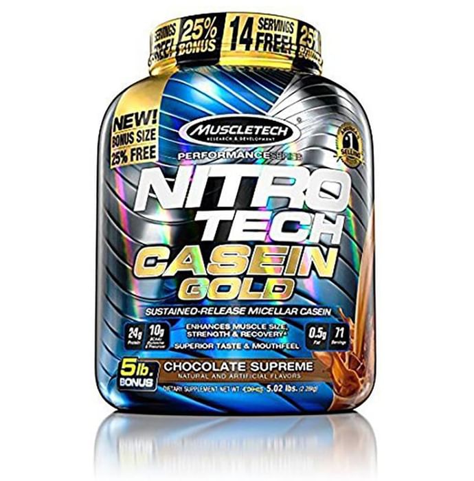 Muscletech Nitro Tech Casein Gold Chocolate Supreme - Classic Derma