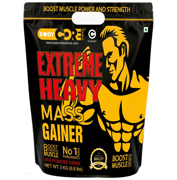 Body Core Science Extreme Heavy Mass Gainer Powder Chocolate - Classic Derma