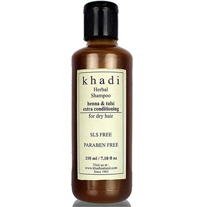 Khadi Herbal Henna & Tulsi Extra Conditining SLS Paraben Free Shampoo - Classic Derma