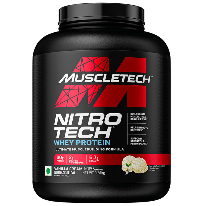 Muscletech Nitrotech Whey Protein Powder Vanilla - Classic Derma