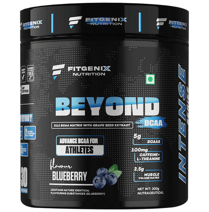 Fitgenix Nutrition Beyond BCAA Powder Blueberry - Classic Derma