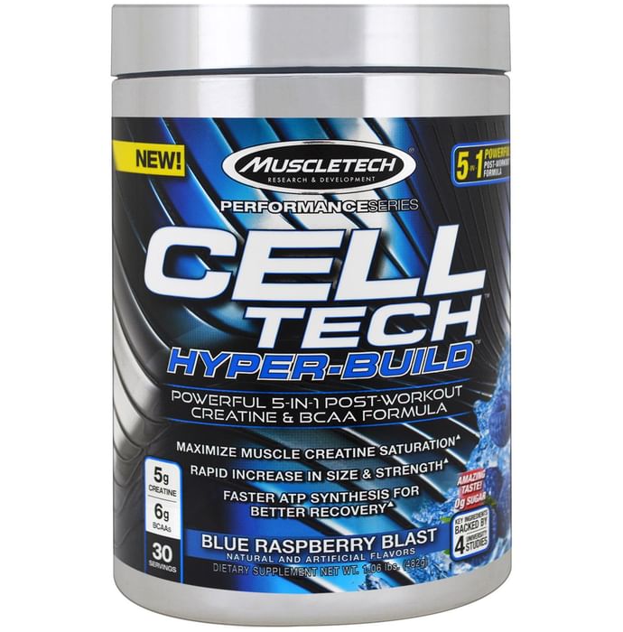 Muscletech Performance Series Cell Tech Hyper-Build Blue Raspberry - Classic Derma