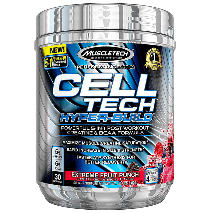 Muscletech Performance Series Cell Tech Hyper-Build Extreme Fruit Punch - Classic Derma