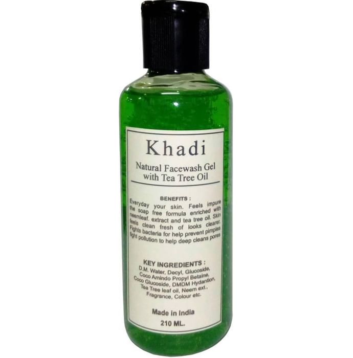 Khadi Herbal Natural Facewash Gel with Tea Tree Oil - Classic Derma
