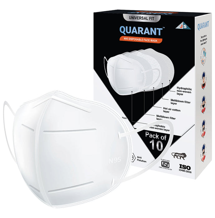 Quarant N95 Disposable Face Mask White - Classic Derma