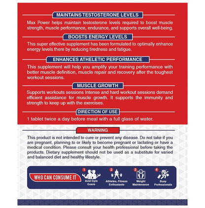 Fitness Buzz Nutrition Max Power Tablet