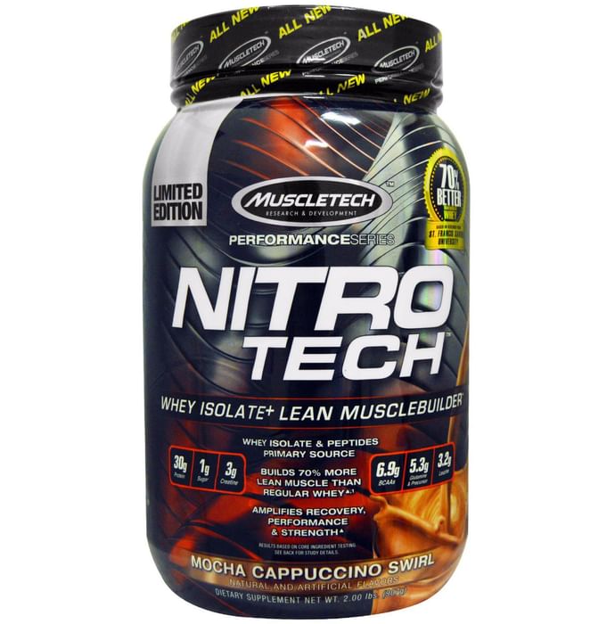 Muscletech Performance Series Nitro Tech Whey Isolate Mocha Cappuccino Swirl - Classic Derma