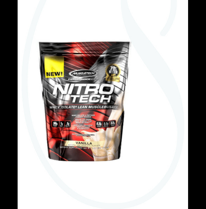 Muscletech Performance Series Nitro Tech Whey Isolate Vanilla - Classic Derma