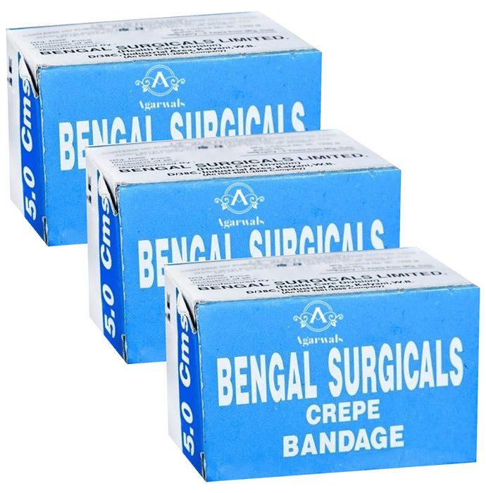 Agarwals Bengal Crepe Bandage 5cm x 4m - Classic Derma