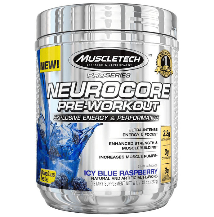 Muscletech Pro Series Neurocore Pre-Workout Powder Icy Blue Raspberry - Classic Derma