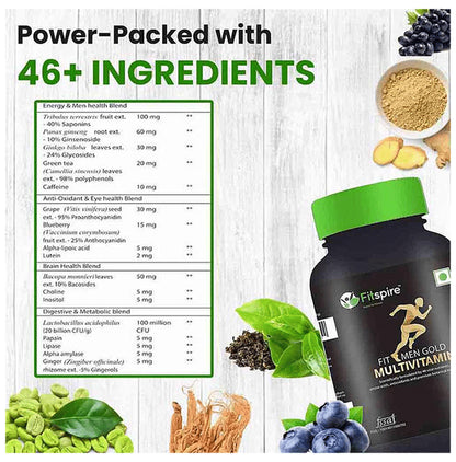Fitspire Fit Men Gold Multivitamin Tablet (60 Each)