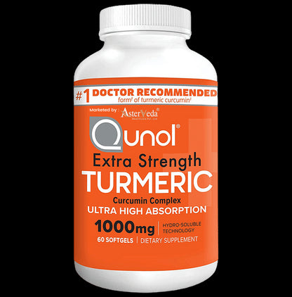 Qunol Extra Strength Turmeric Curcumin Complex 1000mg Softgel - Classic Derma