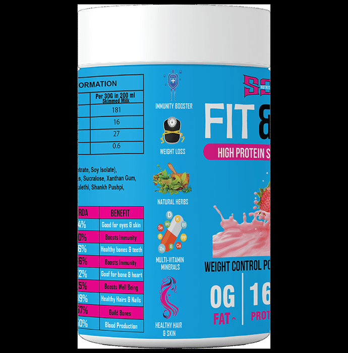 SOS Nutrition Fit & Lean High Protein Slim Meal Shake Strawberry Cream