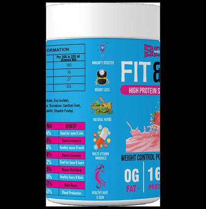 SOS Nutrition Fit & Lean High Protein Slim Meal Shake Strawberry Cream
