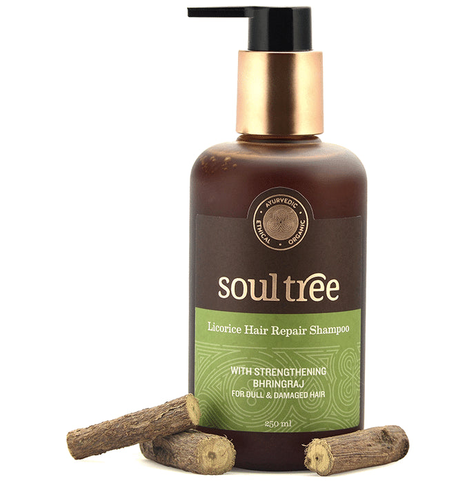 Soul Tree Licorice with Strenghening Bhringraj Hair Repair Shampoo - Classic Derma