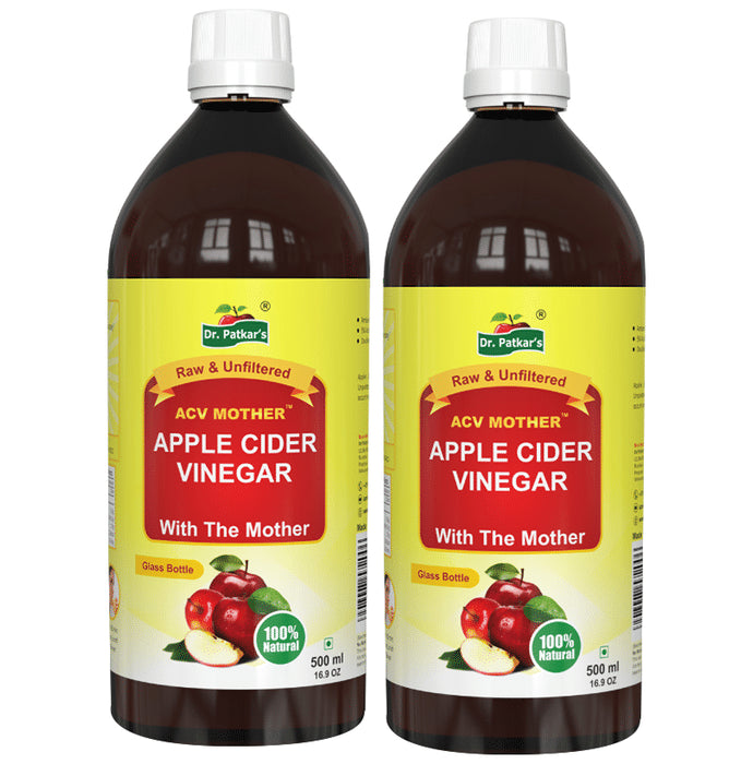 Dr. Patkar's Apple Cider Vinegar with the Mother (500ml Each) - Classic Derma