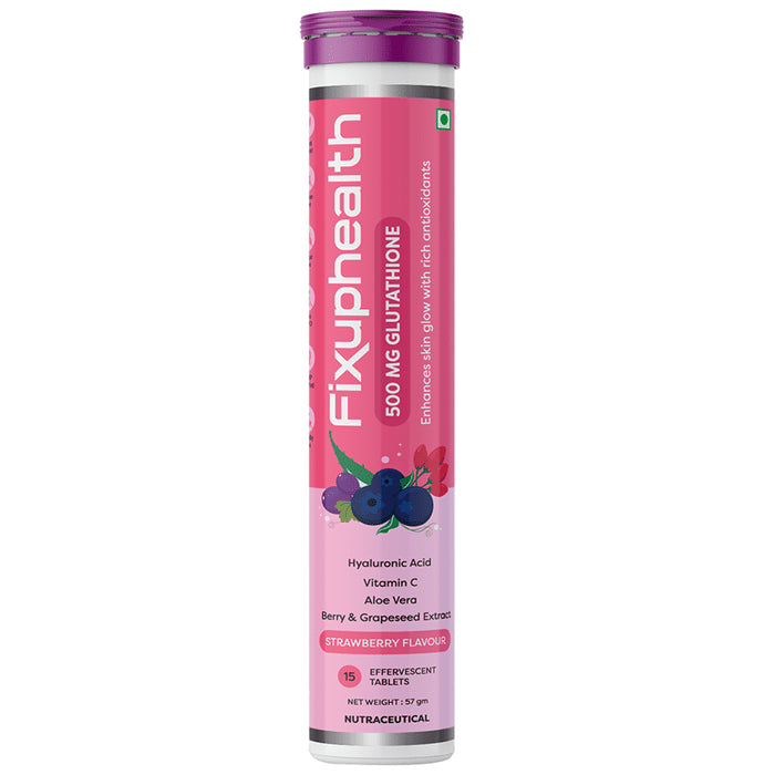 Fixuphealth Glutathione 500mg Effervescent Tablet (15 Each) Strawberry - Classic Derma
