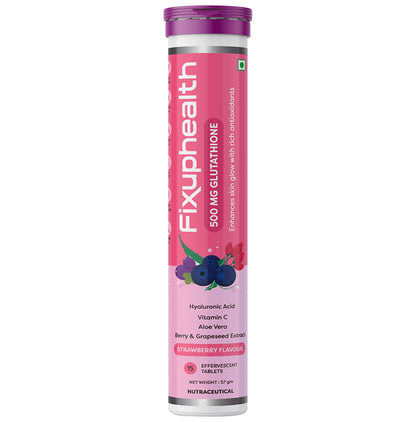 Fixuphealth Glutathione 500mg Effervescent Tablet (15 Each) Strawberry - Classic Derma