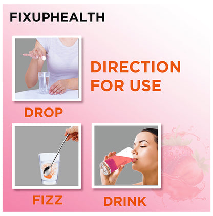 Fixuphealth Glutathione 500mg Effervescent Tablet (15 Each) Strawberry