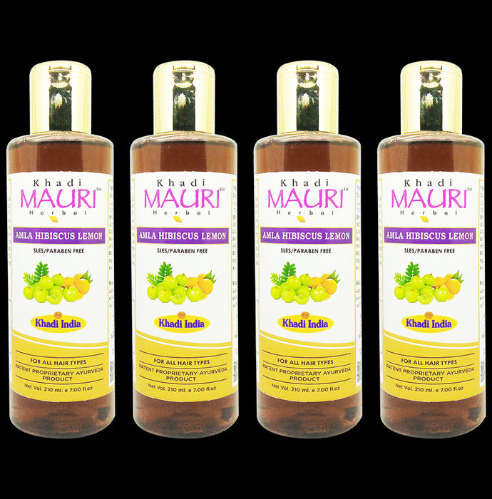 Khadi Mauri Herbal Amla Hibiscus Lemon Shampoo(210ml Each) - Classic Derma