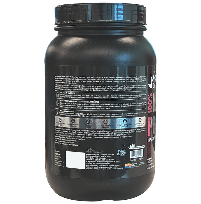 Dr. Morepen 100% Whey Protein Powder Infused With Vitamins & Minerals Double Chocolate